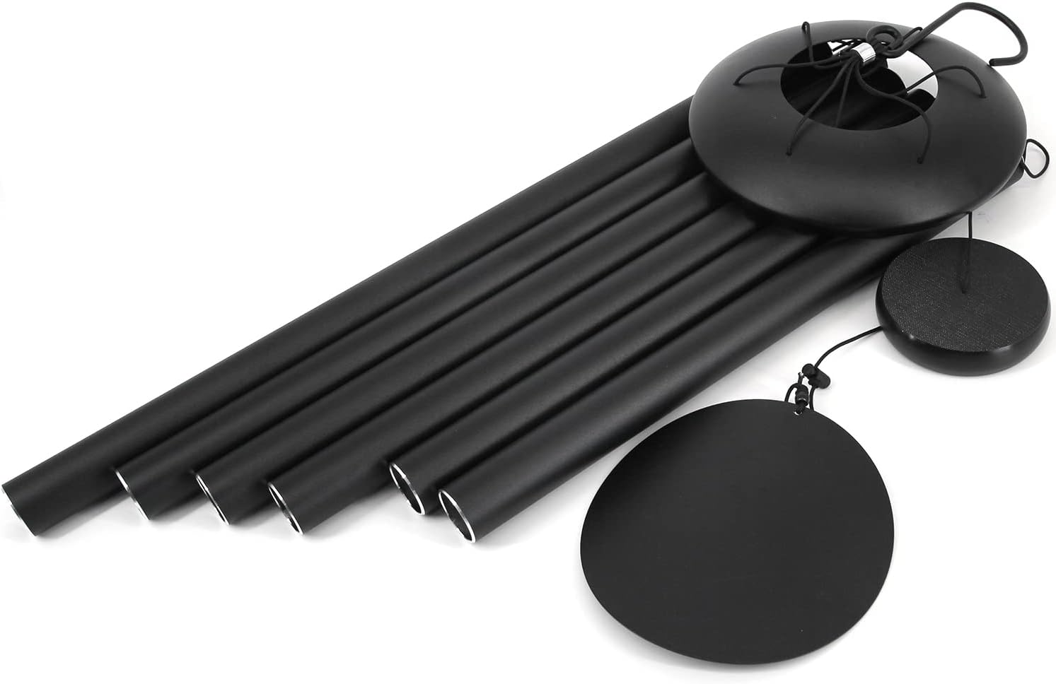 ASTARIN 45 in Memorial Wind Chimes Large with 6 Heavy Tubes, Large Deep Tone Wind Chimes Outdoor for Garden Hanging Décor,Sympathy Gifts. Black