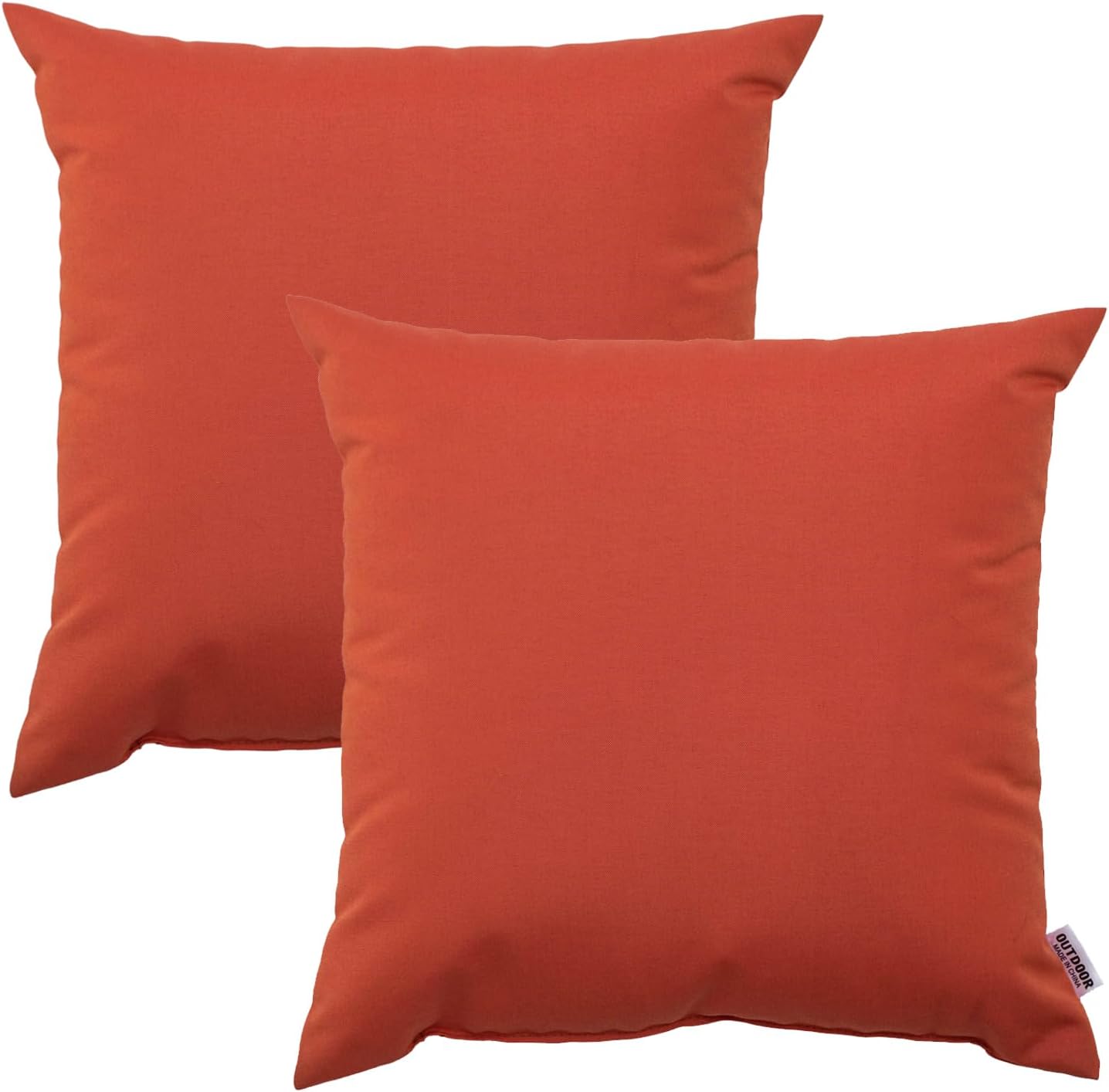 JMKaixin Outdoor Pillows, Pack of 2 Waterproof Decorative Throw Pillows with Inserts, 18”x18” Square Pillows for Couch, Sofa and Patio Furniture