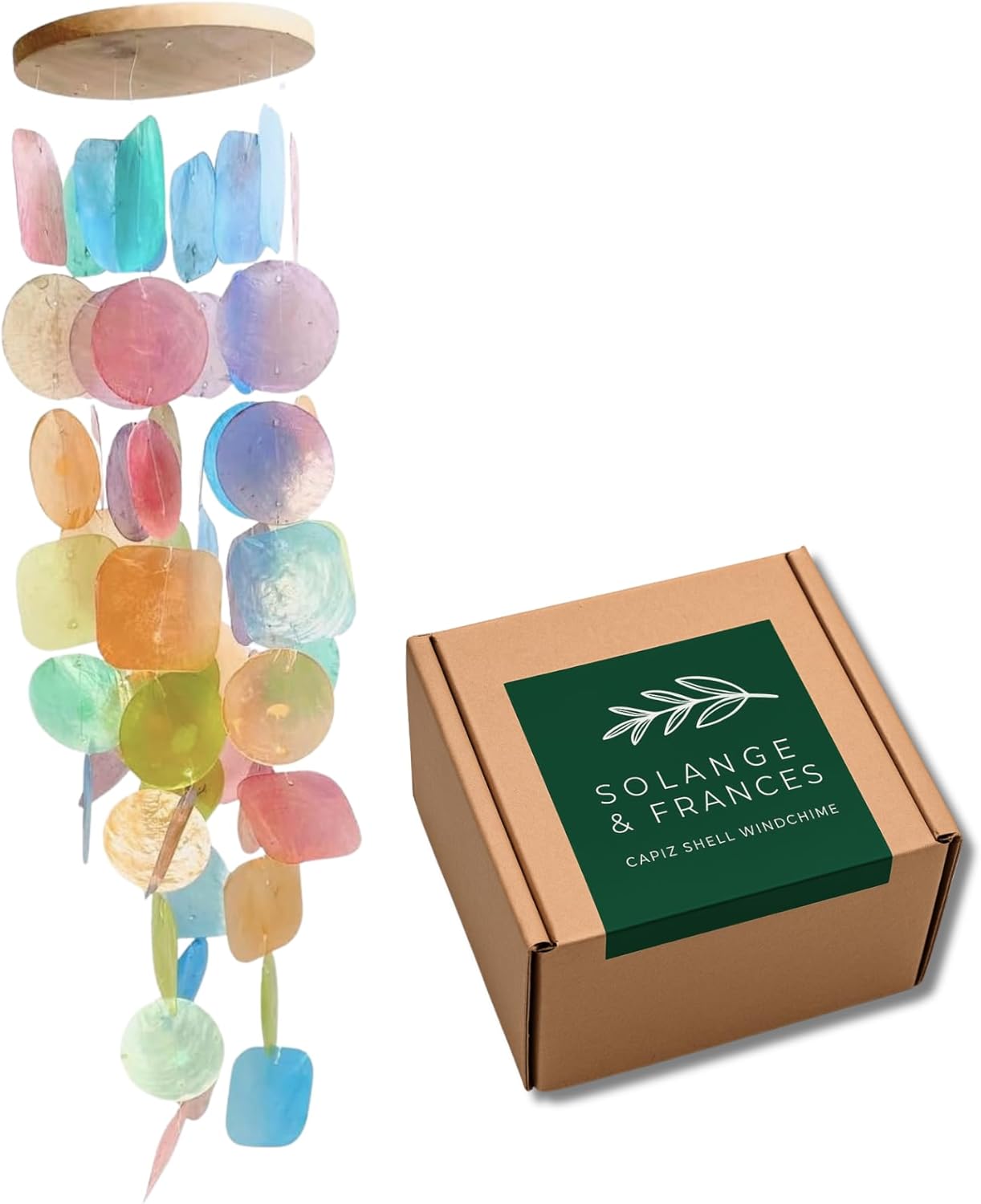 Solange & Frances Turquoise Sea Glass Wind Chimes for Outside - Ideal Gifts for Women Who Have Everything, Unique, White Elephant Gifts for Mom and Dad, Outdoor Christmas Decorations