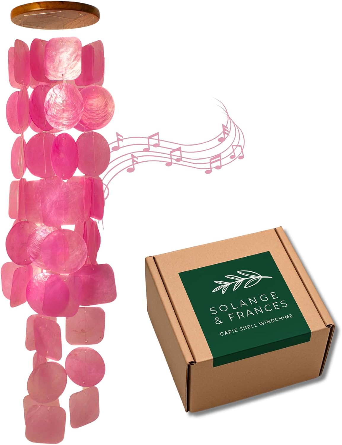 Solange & Frances Turquoise Sea Glass Wind Chimes for Outside - Ideal Gifts for Women Who Have Everything, Unique, White Elephant Gifts for Mom and Dad, Outdoor Christmas Decorations