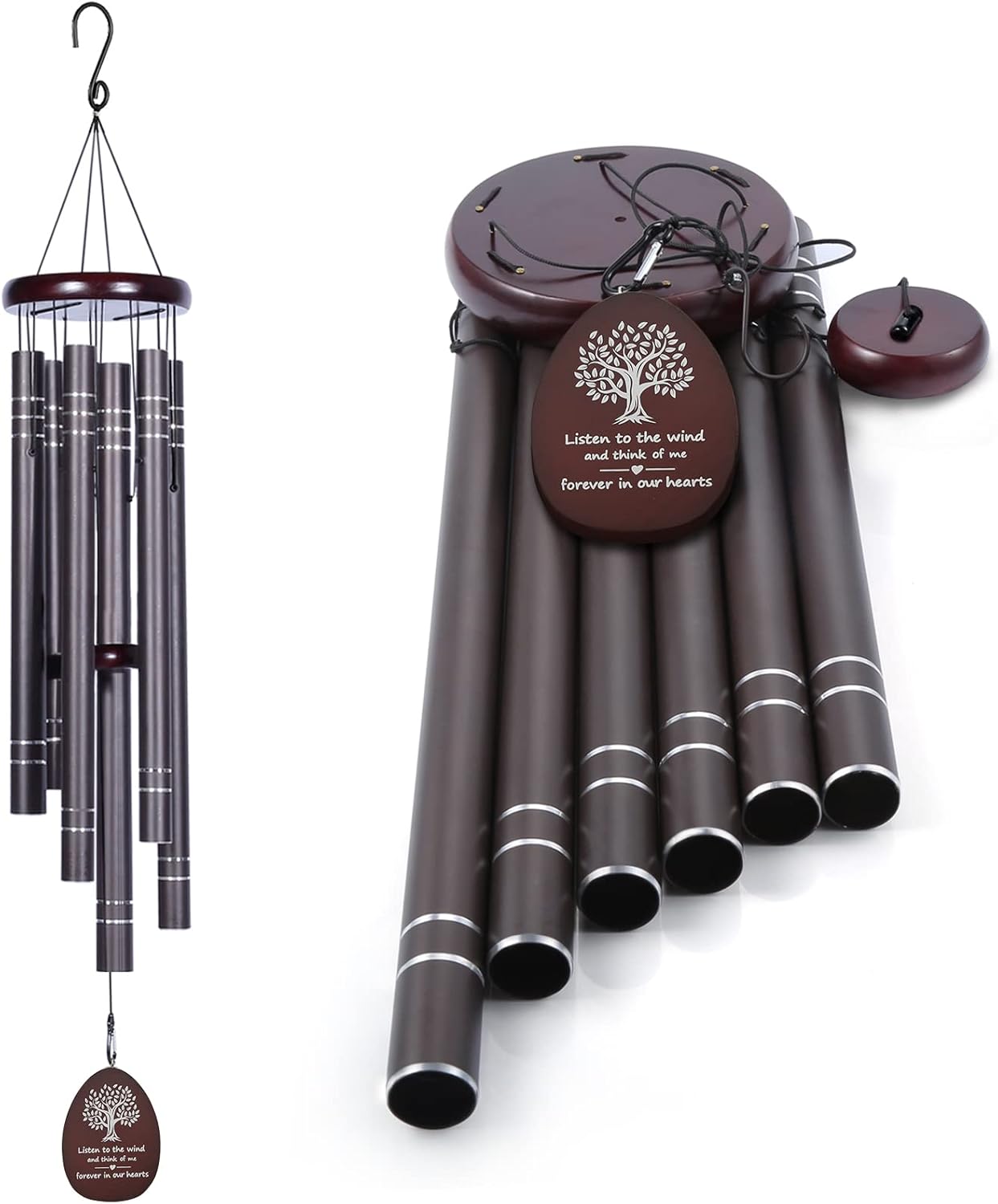 Large Wind Chimes Outside Deep Tone Memorial Wind Chime for Loss of Loved one,Sympathy Gift for Bereavement,Condolence,Funeral, Big Hanging Decor for Your Garden,Yard and Patio