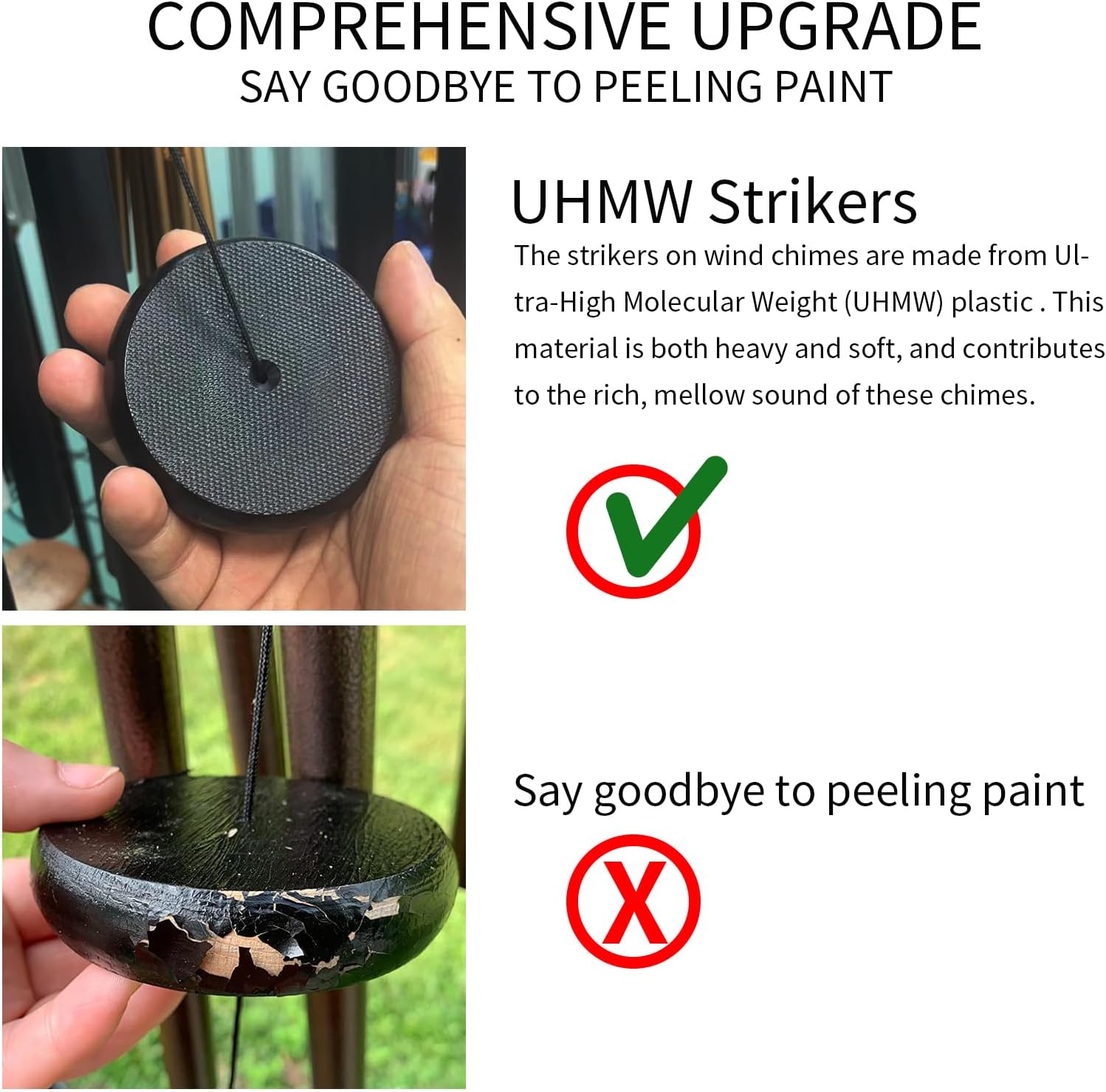 FDOCOI Wind Chimes for Outside Deep Tone,38'' Large Memorial Wind Chimes Outdoor, Wind Chime Gifts for Mom/Grandma,Christmas, Bronze