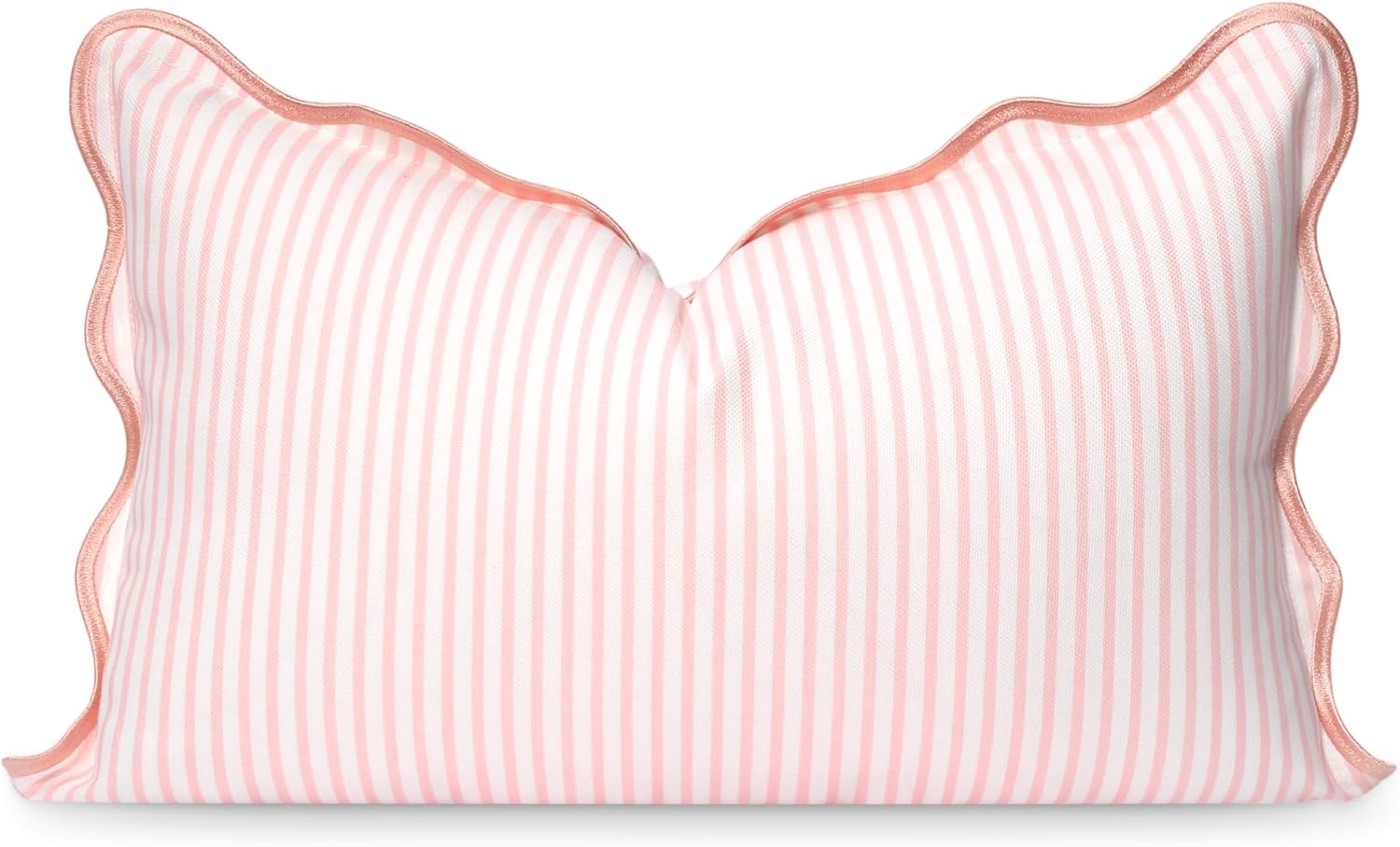 Hofdeco Premium Coastal Patio Indoor Outdoor Throw Pillow Cover Only, 20"x20" Water Repellent for Backyard, Couch, Navy Blue Embroidered Line Frame