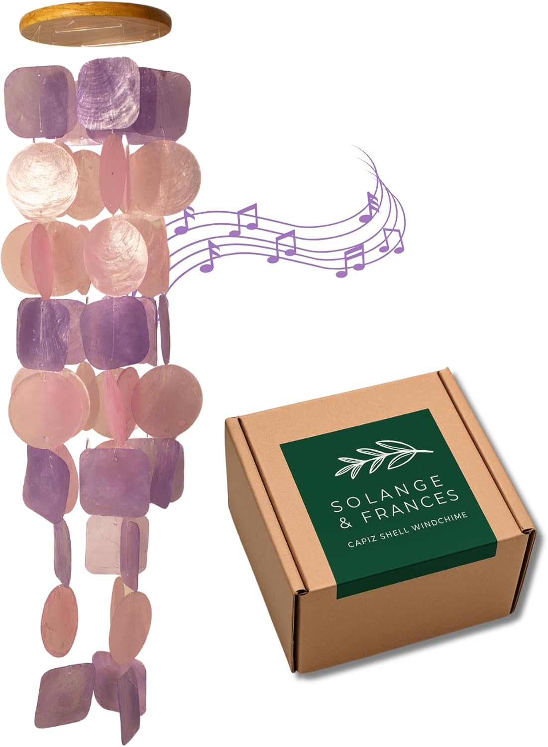 Solange & Frances Turquoise Sea Glass Wind Chimes for Outside - Ideal Gifts for Women Who Have Everything, Unique, White Elephant Gifts for Mom and Dad, Outdoor Christmas Decorations