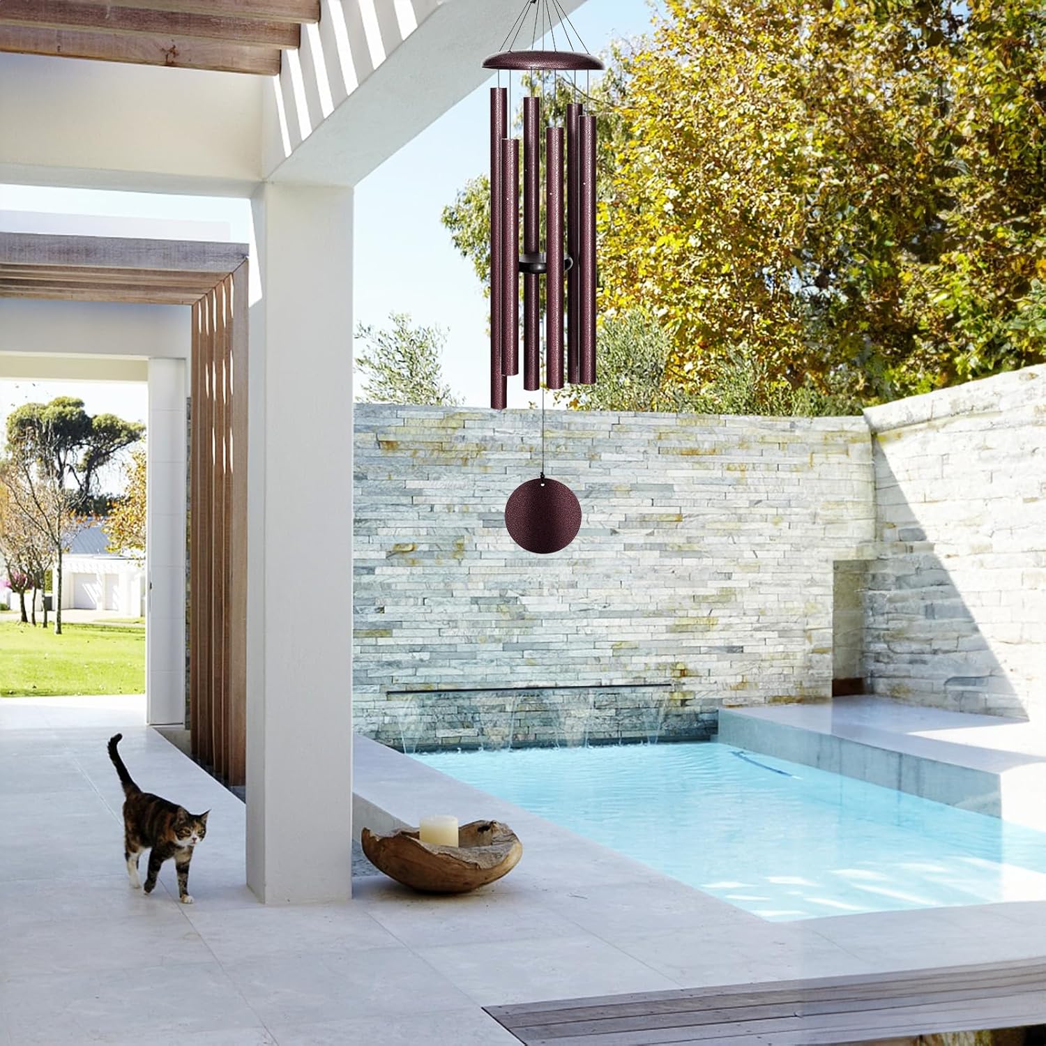 FDOCOI Wind Chimes for Outside Deep Tone,38'' Large Memorial Wind Chimes Outdoor, Wind Chime Gifts for Mom/Grandma,Christmas, Bronze