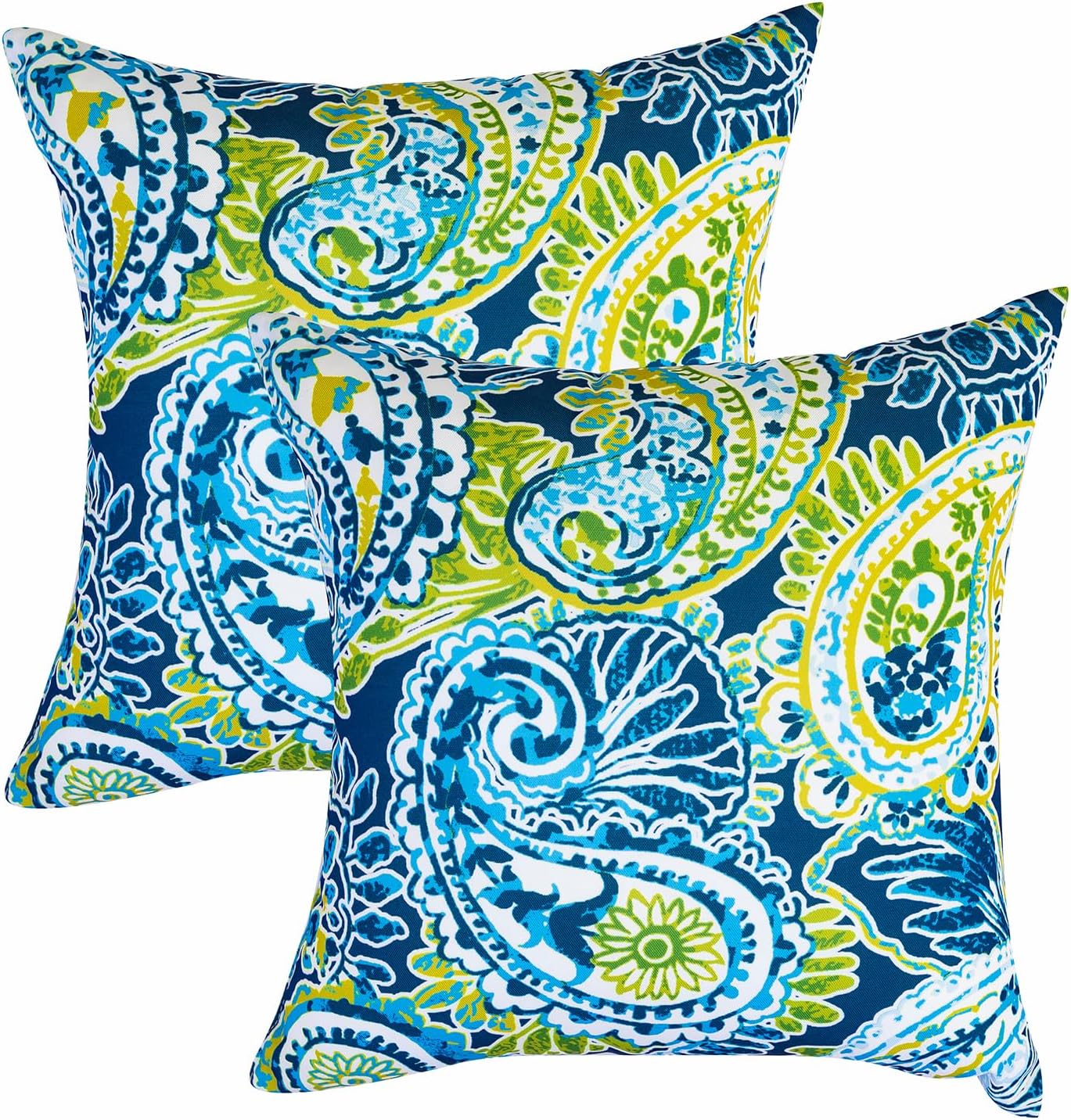 JMGBird Outdoor Pillows Waterproof Set of 2 Outdoor Throw Pillows with Insert Included 18×18 Inch Outdoor Pillow for Patio Furniture