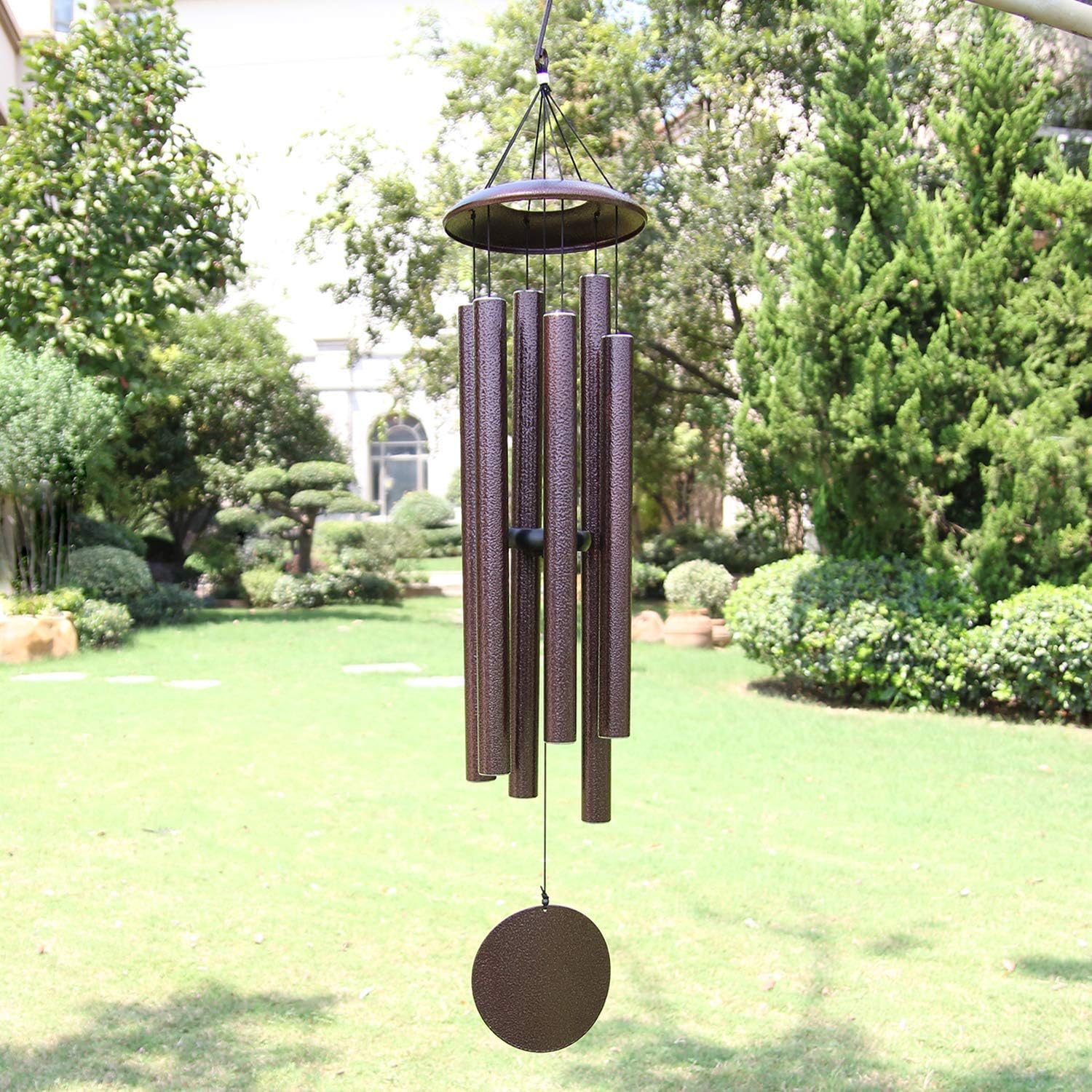 ASTARIN 45 in Memorial Wind Chimes Large with 6 Heavy Tubes, Large Deep Tone Wind Chimes Outdoor for Garden Hanging Décor,Sympathy Gifts. Black
