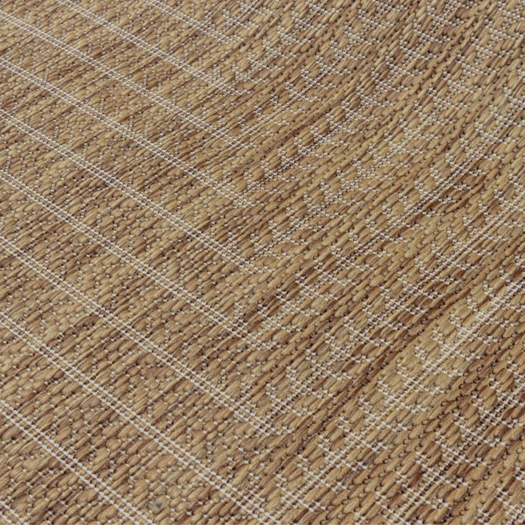 Adiva Rugs Outdoor Indoor Area Rug, Weather Resistant, Easy to Clean, Stain Resistant Floor Mat for Dining Room, Backyard, Deck, Patio (Wooden, 6' x 9')