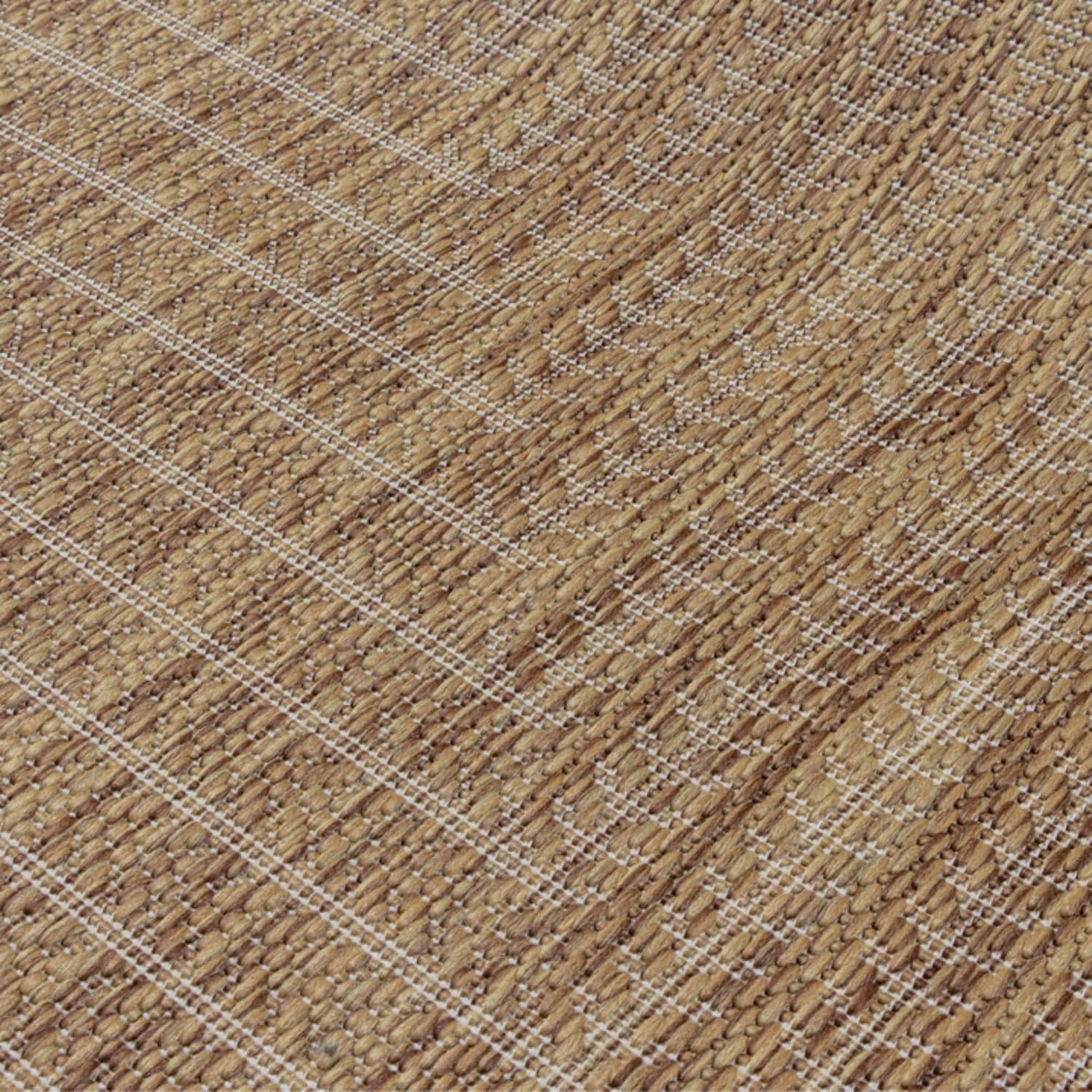 Adiva Rugs Outdoor Indoor Area Rug, Weather Resistant, Easy to Clean, Stain Resistant Floor Mat for Dining Room, Backyard, Deck, Patio (Wooden, 6' x 9')