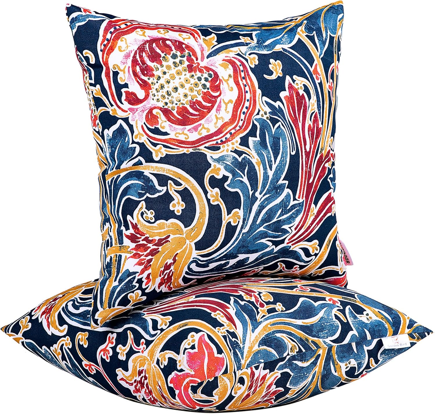 JMGBird Outdoor Pillows Waterproof Set of 2 Outdoor Throw Pillows with Insert Included 18×18 Inch Outdoor Pillow for Patio Furniture