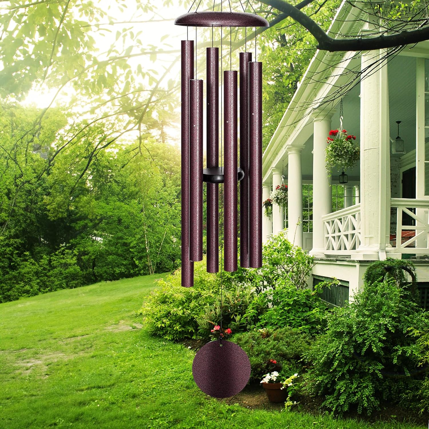 FDOCOI Wind Chimes for Outside Deep Tone,38'' Large Memorial Wind Chimes Outdoor, Wind Chime Gifts for Mom/Grandma,Christmas, Bronze