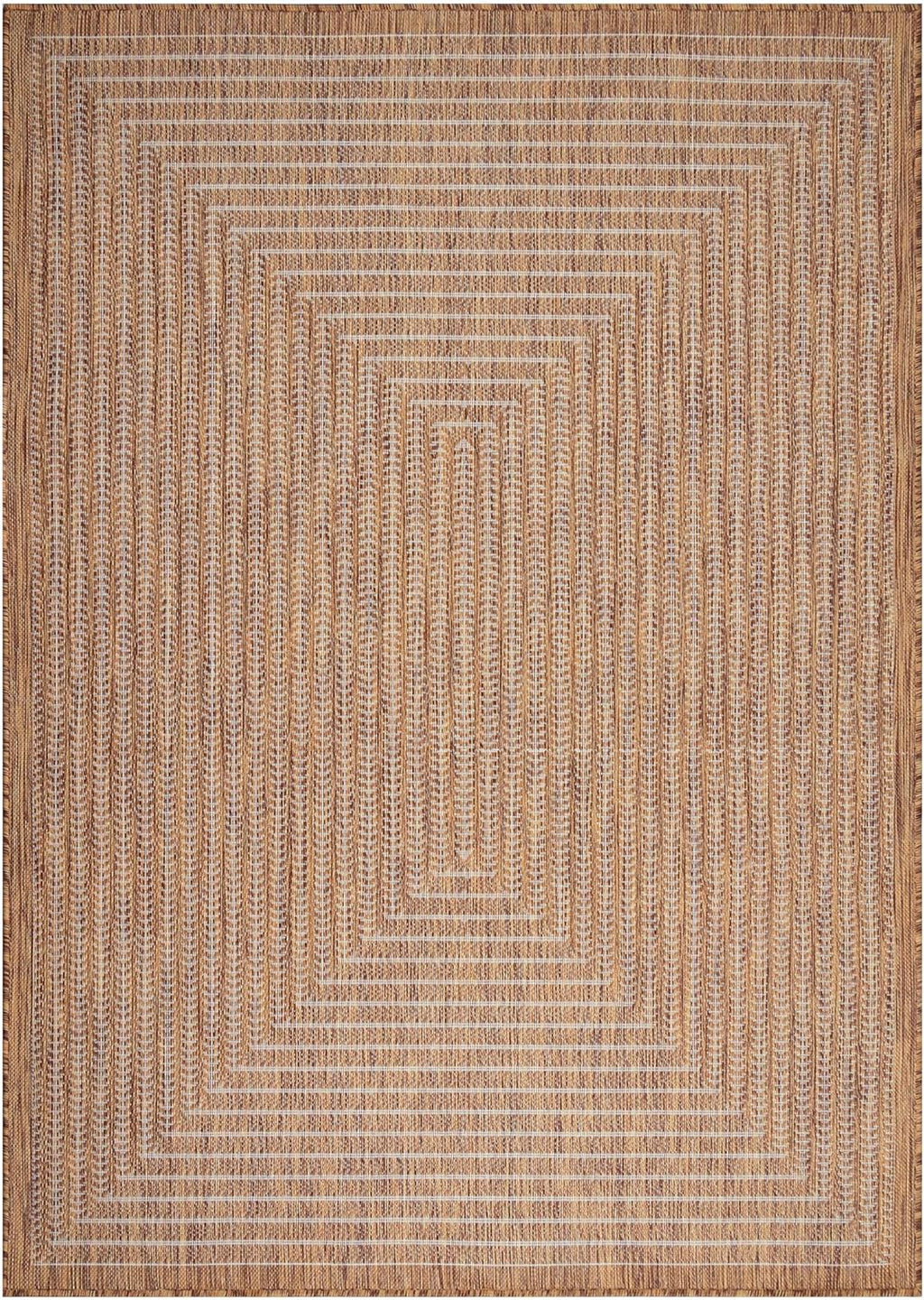 Adiva Rugs Outdoor Indoor Area Rug, Weather Resistant, Easy to Clean, Stain Resistant Floor Mat for Dining Room, Backyard, Deck, Patio (Wooden, 6' x 9')